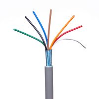 Кабель сигнальный коммуникационный 6 проводов, 26AWG, бухта 50м, экранированный, серый SIN YU