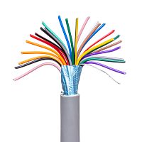 Кабель сигнальный коммуникационный 25 проводов, 26AWG, бухта 50м, экранированный, серый SIN YU
