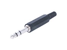 Разъём Jack 1/4" стерео штекер 6.35мм, пластмассовый корпус AUD-21
